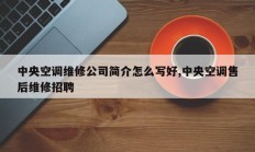 中央空调维修公司简介怎么写好,中央空调售后维修招聘