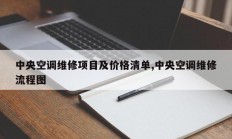 中央空调维修项目及价格清单,中央空调维修流程图